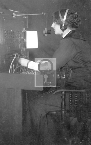 Woman telephone switchboard - woman,
