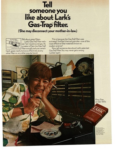 1969 lark cigarettes - 1969, telephone