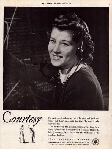 1940 bell telephone woman - 1940,